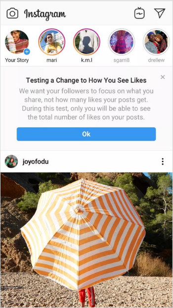 Instagram Hidden Likes Announcement